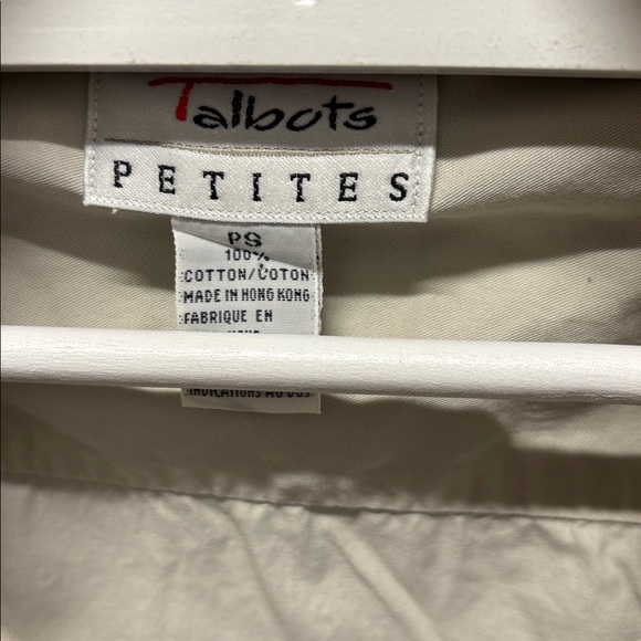 Talbots Cream Cotton Blouse, size P/S - Picture 2 of 8